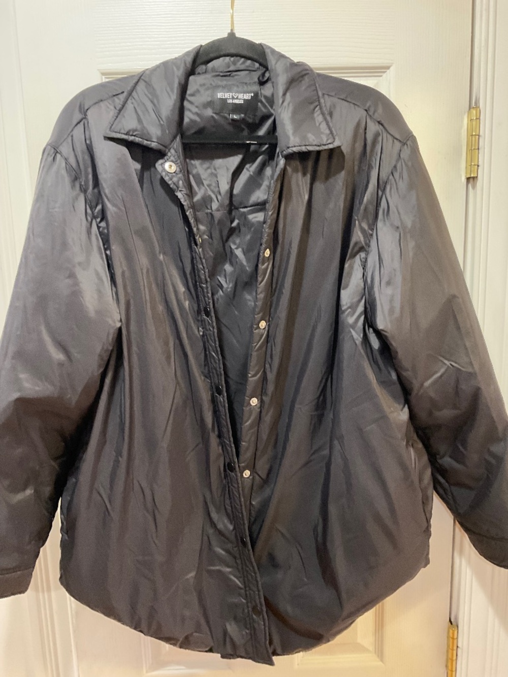 Velvet Heart Los Angeles Black Puffer Jacket Snap Size: L. Pre Owned